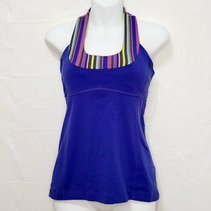 Lululemon Scoop Neck Tank - Royal Blue and Stripes